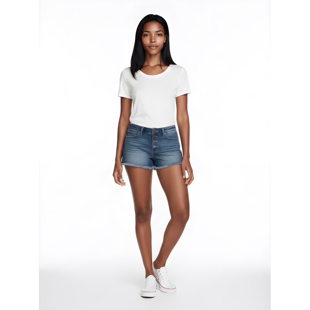 Lucky Brand Los Angeles “The Cut Off “-Button Fly Denim Shorts